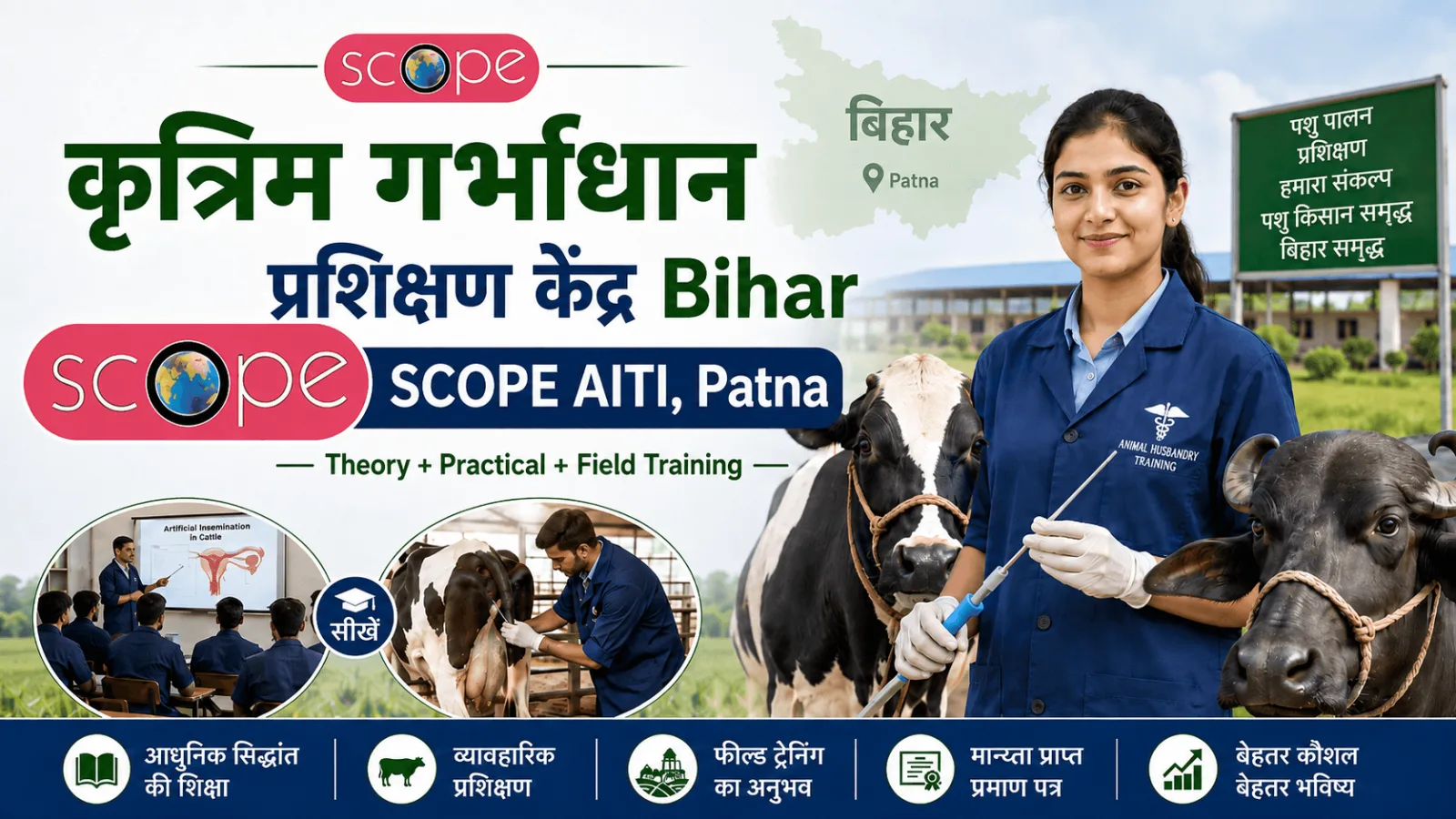 कृत्रिम गर्भाधान प्रशिक्षण केंद्र Bihar | SCOPE AITI Patna